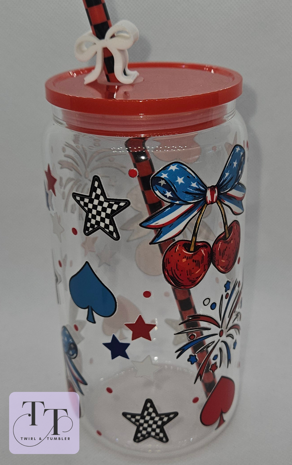 Patriotic Cherries 16oz Tumbler
